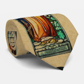 Heiliger Franziskus des Assisi-Buntglas-Goldes Krawatte (Gerollt)