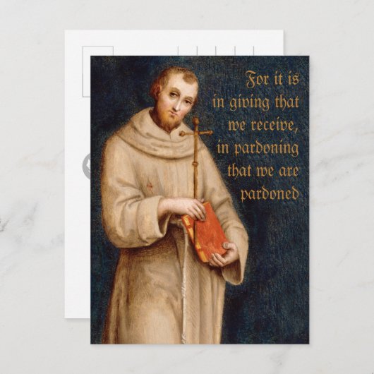 Heiliger Franziskus Gebet CC0731 Raphael Postkarte (Vorne/Hinten)