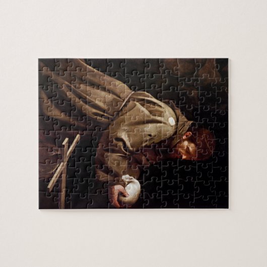 Heiliger Franziskus im Gebet - Caravaggio Puzzle (Horizontal)