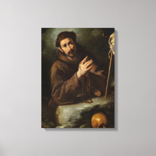 Heiliger Franziskus im Gebet (Christlicher Glaube) Leinwanddruck