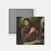 Heiliger Franziskus im Gebet (Christlicher Glaube) Magnet (Vorderseite/Rückseite)