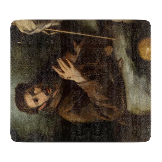 Heiliger Franziskus im Gebet (Christlicher Glaube) Schneidebrett (Vorderseite)