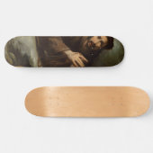 Heiliger Franziskus im Gebet (Christlicher Glaube) Skateboard (Horizontal)