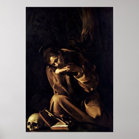 Heiliger Franziskus in Meditation Poster (Vorne)