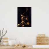 Heiliger Franziskus in Meditation Poster (Küche)