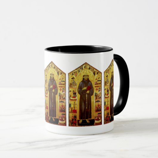 Heiliger Franziskus mittelalterlicher Ikonographie Tasse (VorderseiteRechts)