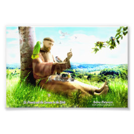Heiliger Franziskus und die Predigt der Vögel Fotodruck