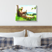 Heiliger Franziskus und die Predigt der Vögel Leinwanddruck (Insitu (Schlafzimmer))