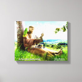 Heiliger Franziskus und die Predigt der Vögel Leinwanddruck