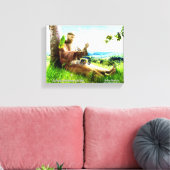 Heiliger Franziskus und die Predigt der Vögel Leinwanddruck (Insitu (Wohnzimmer))