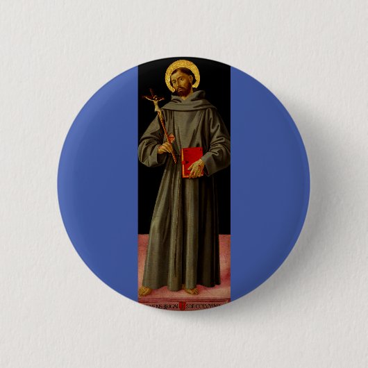 Heiliger Franziskus von Assisi durch Antoniazzo Ro Button (Vorderseite)