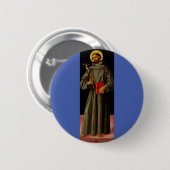 Heiliger Franziskus von Assisi durch Antoniazzo Ro Button (Vorne & Hinten)