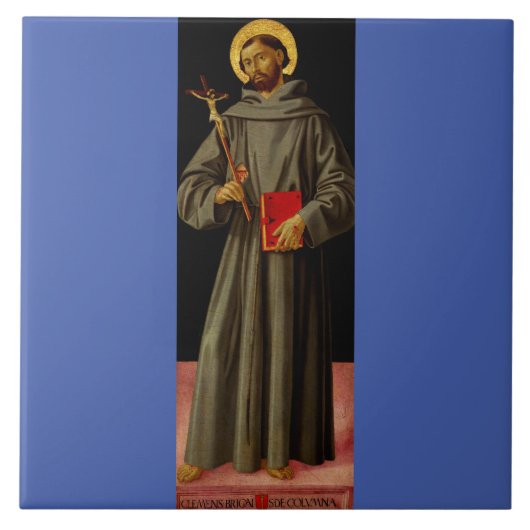 Heiliger Franziskus von Assisi durch Antoniazzo Ro Fliese (Vorderseite)