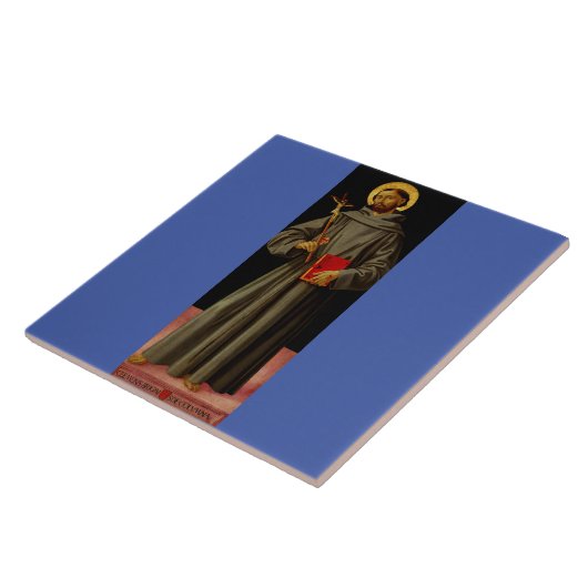 Heiliger Franziskus von Assisi durch Antoniazzo Ro Fliese (Seite)