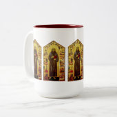 Heiliger Franziskus von Assisi-Renaissance Zweifarbige Tasse (Vorderseite Links)
