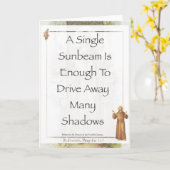 Heiliger Franziskus von AssisiSunbeam GEBET Karte (Gelbe Blume)