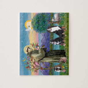 Heiliger Franziskus - Zwei Berner Sennenhunde Puzzle