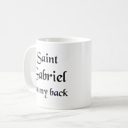 Heiliger Gabriel Kaffeetasse (Vorderseite Links)