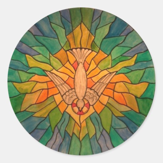 Heiliger Geist 01 z-1 HS Runder Aufkleber (Vorderseite)