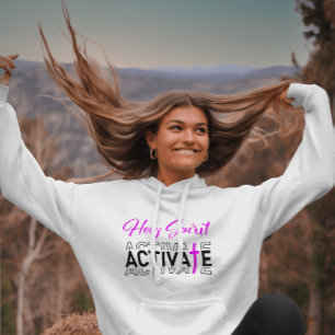 Heiliger Geist aktiviert - rosa Kreuz Hoodie