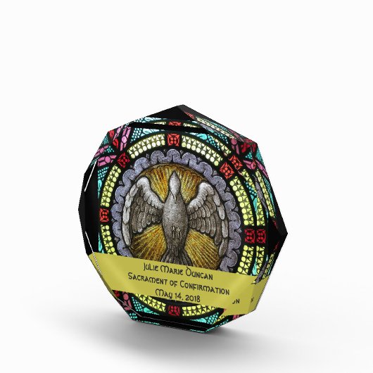 Heiliger Geist Buntglas-Bestätigung RCIA Fotoblock (Rechts)