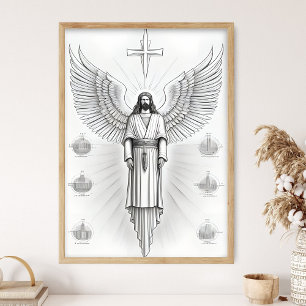 Heiliger Geist Druck, Pfingsten Bibel Kunst, Zunge Poster