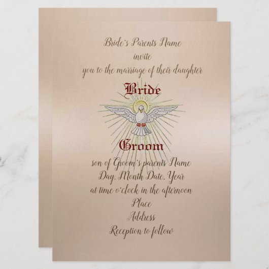 Heiliger Geist Einladung (Vorne/Hinten)