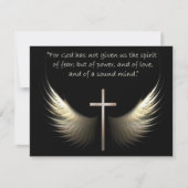 Heiliger Geist Flügel mit Kreuz und Schrift Verse (Vorderseite)