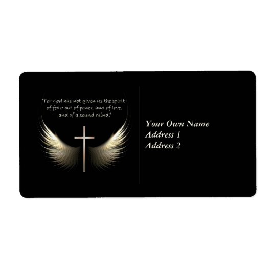 Heiliger Geist Flügel mit Kreuz und Schrift Verse (Vorne)