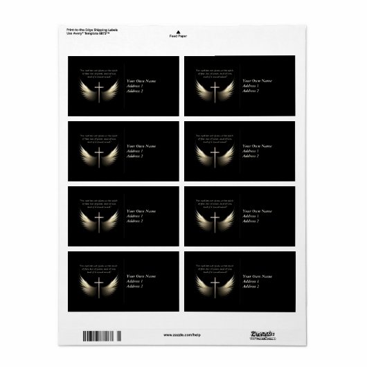 Heiliger Geist Flügel mit Kreuz und Schrift Verse (Vorne)