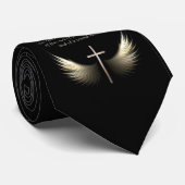 Heiliger Geist Flügel mit Kreuz-und Schrifts-Vers Krawatte (Gerollt)
