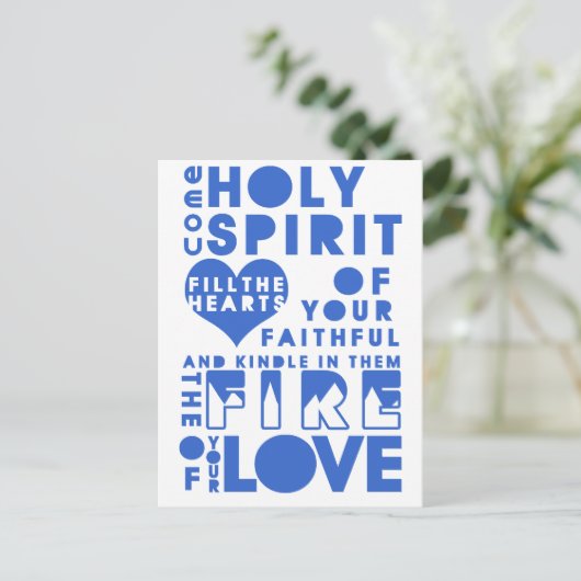 Heiliger Geist Gebet Postkarte (Stehend Vorderseite)