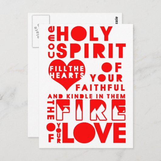 Heiliger Geist Gebet Postkarte (Vorne/Hinten)