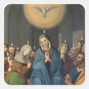 Heiliger Geist gesegnete Jungfrau-Mary-Bestätigun Quadratischer Aufkleber