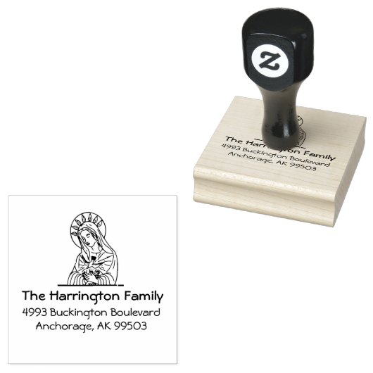 Heiliger Geist Gesegnete Jungfrau Mary Rücksendead Gummistempel (Stempel)