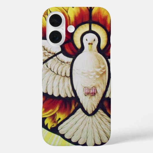 Heiliger Geist getauchte Buntglas Case-Mate iPhone Hülle (Rückseite)