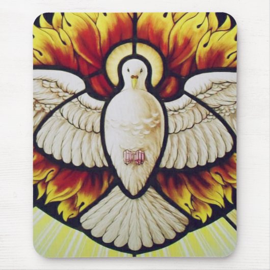 Heiliger Geist getauchte Buntglas Mousepad (Vorne)