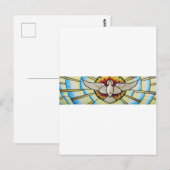 Heiliger Geist getauchte Buntglas Postkarte (Vorne/Hinten)