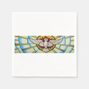 Heiliger Geist getauchte Buntglas Serviette