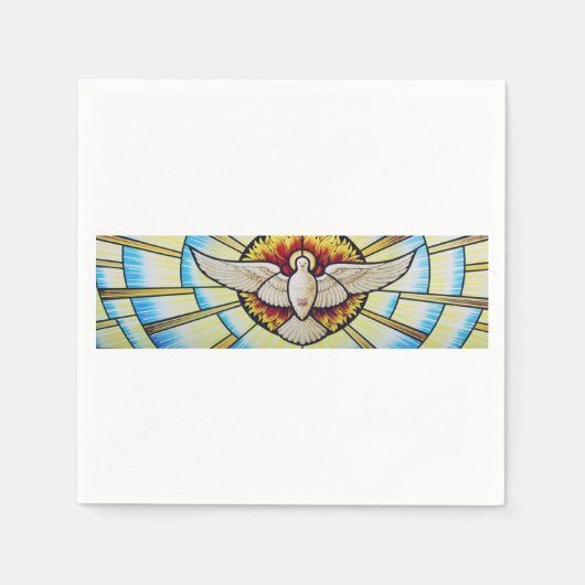 Heiliger Geist getauchte Buntglas Serviette (Vorderseite)