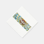 Heiliger Geist getauchte Buntglas Serviette (Ecke)