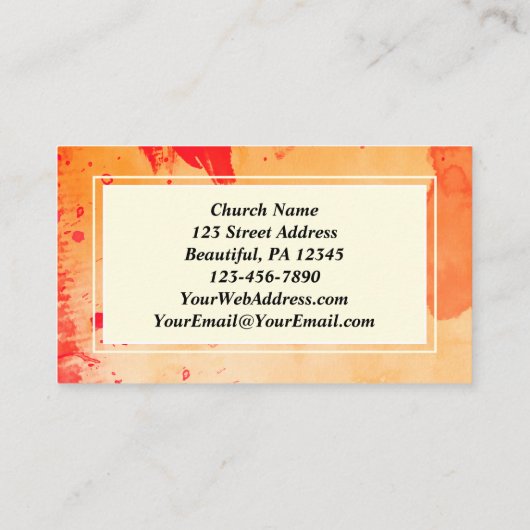 Heiliger Geist Ihr seid hier willkommen Flyer der Visitenkarte (Rückseite)