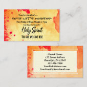 Heiliger Geist Ihr seid hier willkommen Flyer der Visitenkarte (Vorne/Hinten)