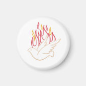 Heiliger Geist - Illustration über Tauben und Flam Magnet (Vorne)