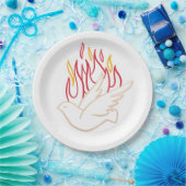 Heiliger Geist - Illustration über Tauben und Flam Pappteller (Party)