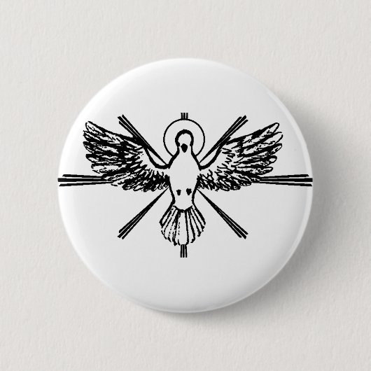 Heiliger Geist in Form von Taube Button (Vorderseite)