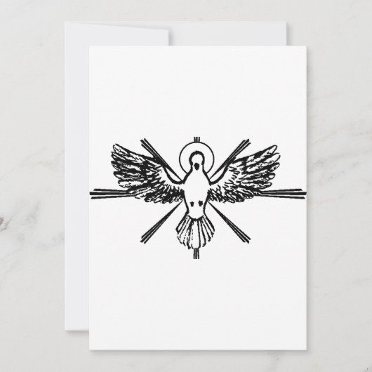 Heiliger Geist in Form von Taube Einladung (Vorderseite)