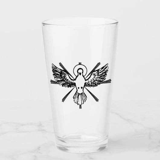 Heiliger Geist in Form von Taube Glas (Vorderseite)