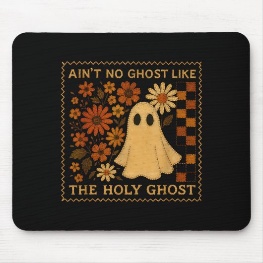 Heiliger Geist Lustiger Herbst Floral Retro Christ Mousepad (Vorne)