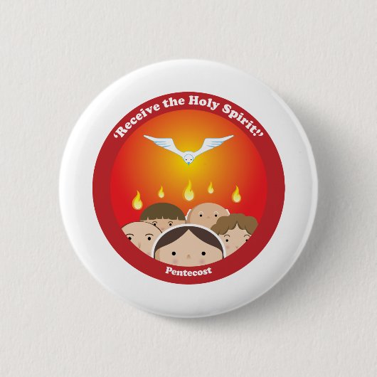 Heiliger Geist Pentecost Button (Vorderseite)